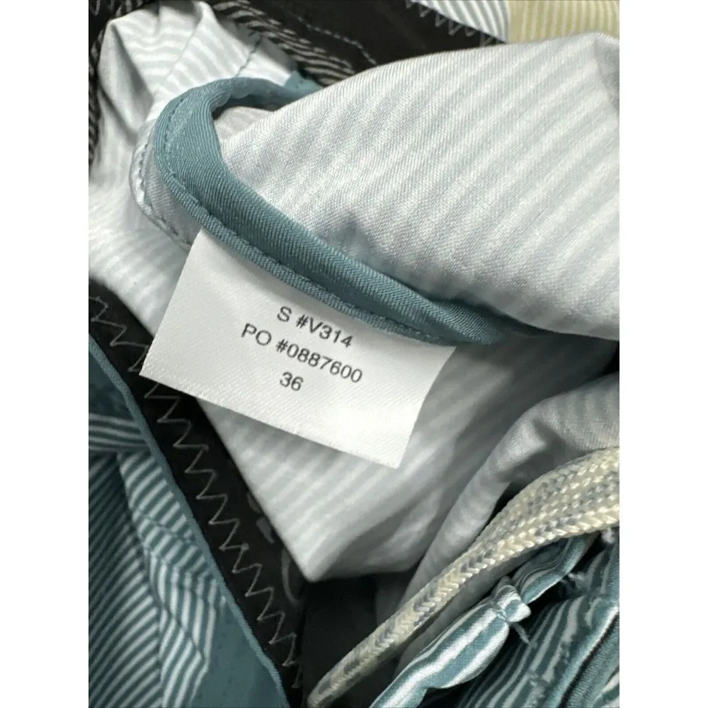VUORI Cruise Board Shorts Swim Trunks Men's Size 36  Sagebrush‎ Wave Stripe Blue